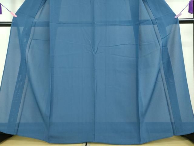  平和屋着物 上 夏物 色無地 絽 堅牢染 濃い深縹色 反端付き kh 5 色無地 着物
