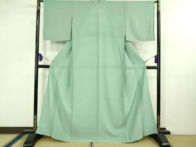 平和屋着物 上 夏物 色無地 絽 薄青色 反端付き kh 5