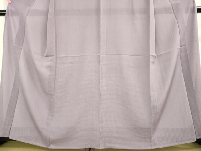 平和屋着物□極上 夏物 色無地 絽縮緬 葡萄鼠色 三越扱い 逸品
