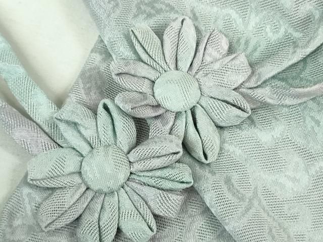 平和屋着物□極上 道中着 スリーシーズン 春夏秋 塵除け ロング丈 花