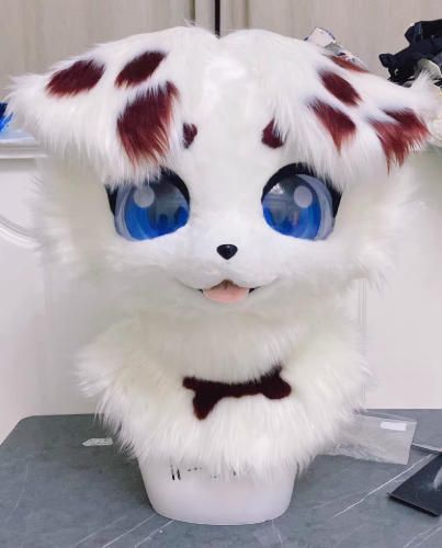 着ぐるみ ケモノ体 フルスーツ セット NO 59 犬 白 全頭ヘッド ファースーツ ぬいぐるみ コスプレ コスチューム