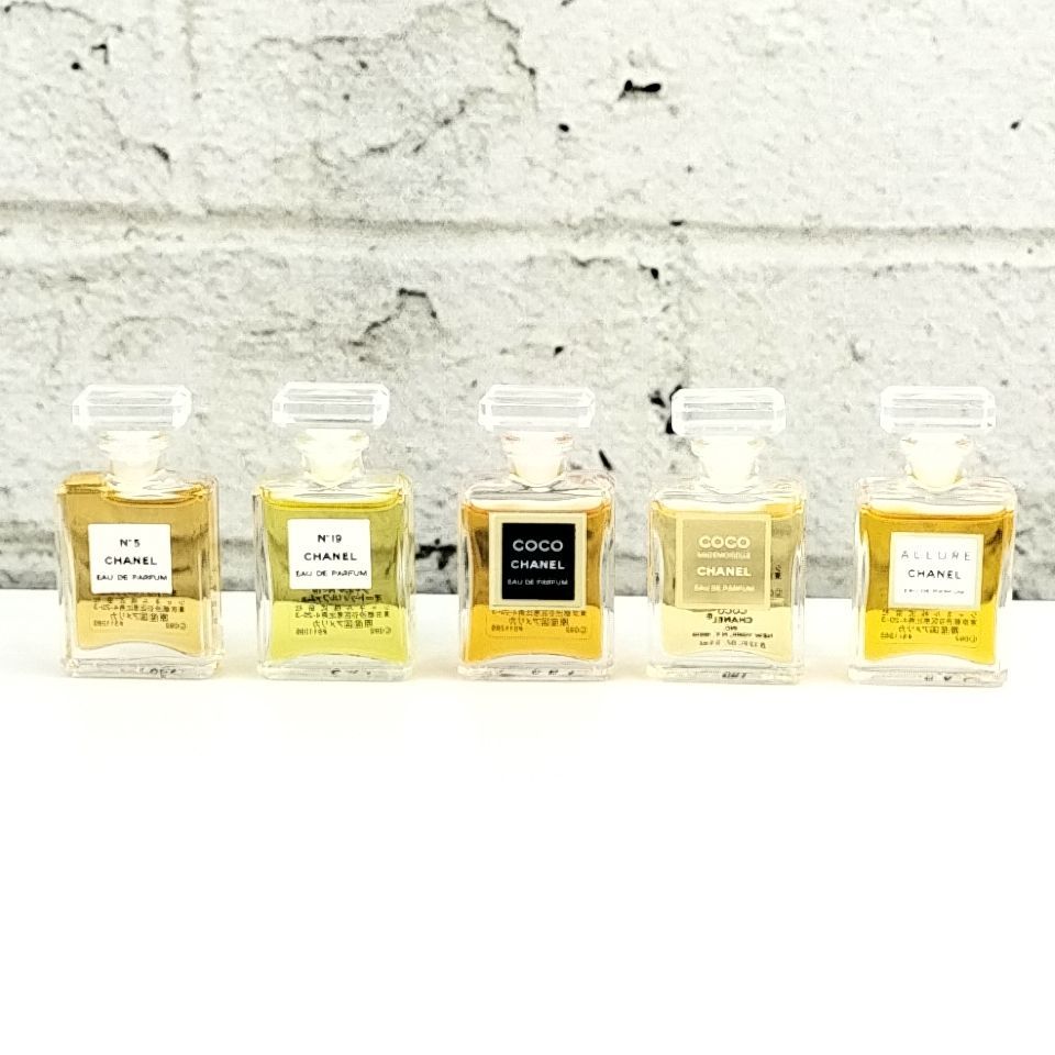 CHANEL T 304 A-1 3.5 ml × 5 シャネル フレグランス ワードローブ N°5 N°19 COCO MADEMOISELLE ALLURE EDP BT 香水