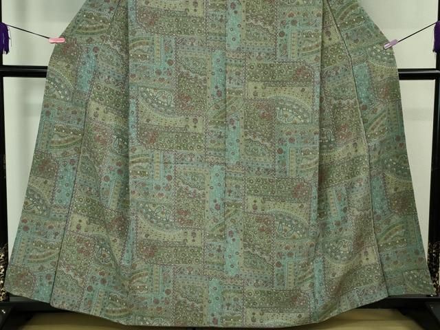  平和屋着物 上 洗える最 着物 英 はなぶさ謹製 小紋 更紗花文 kh 5 小紋 着物