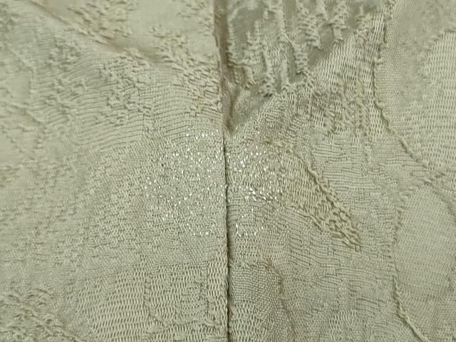  平和屋着物 上 色無地 お召地 辻が花地紋 灰白色 kh 5 色無地 着物