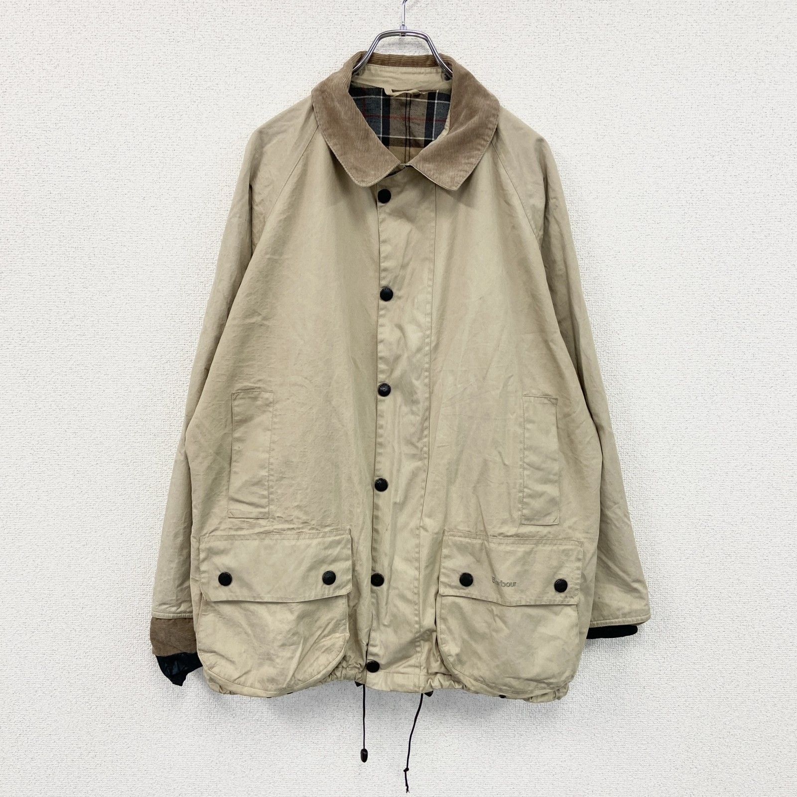 古着 Barbour バブアー LIGHT WEIGHT BEAUFOR ビューフォート ハンティングジャケット ベージュ Lサイズ