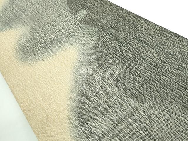 平和屋着物 上 染織の名門 しょうざん 生紬 全通柄袋帯 スリーシーズン帯 雪輪 柿渋染 証紙付き kh 5