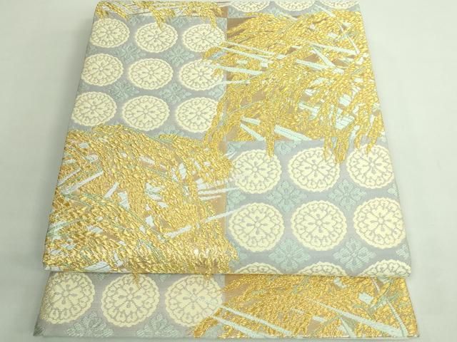 平和屋着物 上 六通柄袋帯 唐織 御物稲穂文 大宮絹謹製 金糸 kh 5