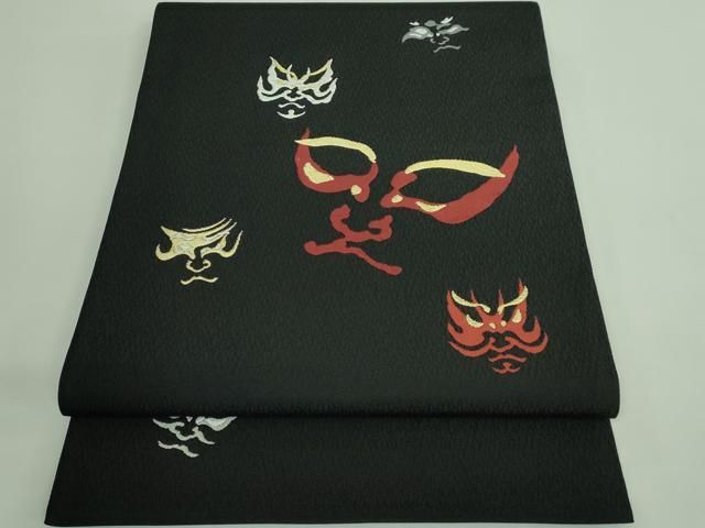 平和屋着物□極上 太鼓柄袋帯 総刺繍 鳥獣戯画 銀糸 逸品 DZAA7227kh5