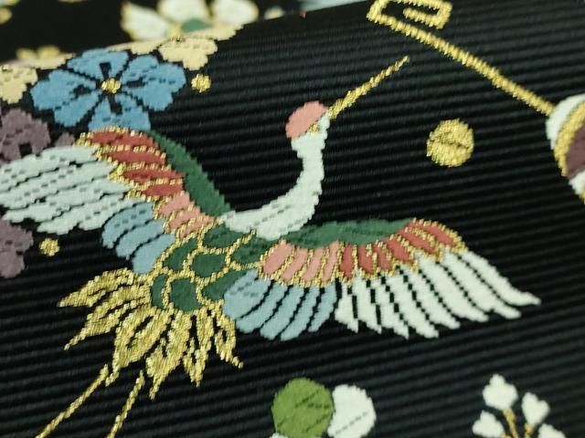 招福宝尽くし 黒地