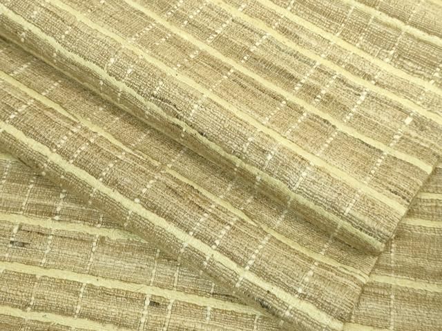  平和屋着物 上 インド アッサム 野蚕糸 手織 ムガシルク 両面 全通柄 京袋帯 kh 5 袋帯 帯