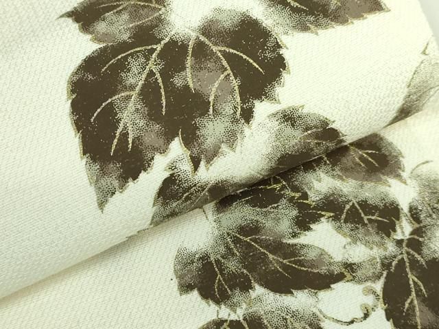  平和屋着物 上 織匠小平 八寸名古屋帯 スリーシーズン帯 絹麻 蔦の葉文 kh 5 名古屋帯 帯