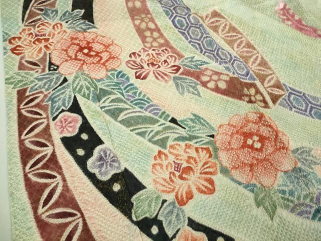 束ね熨斗花文 暈し染め