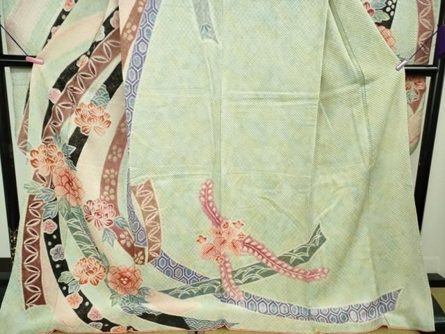 束ね熨斗花文 暈し染め