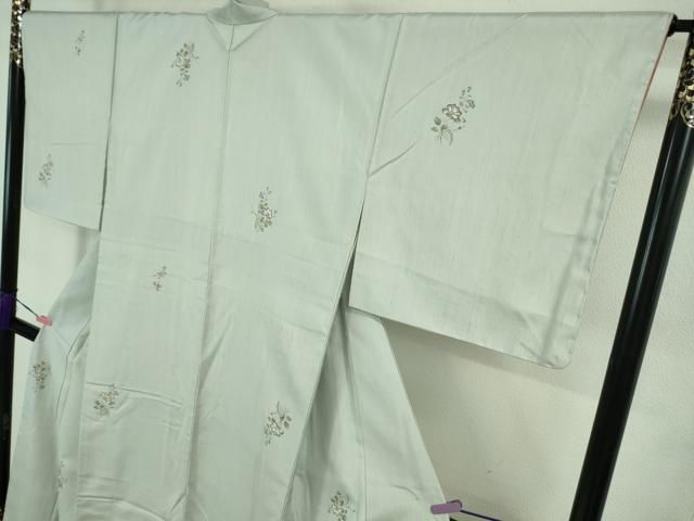 草花文 藍白色地