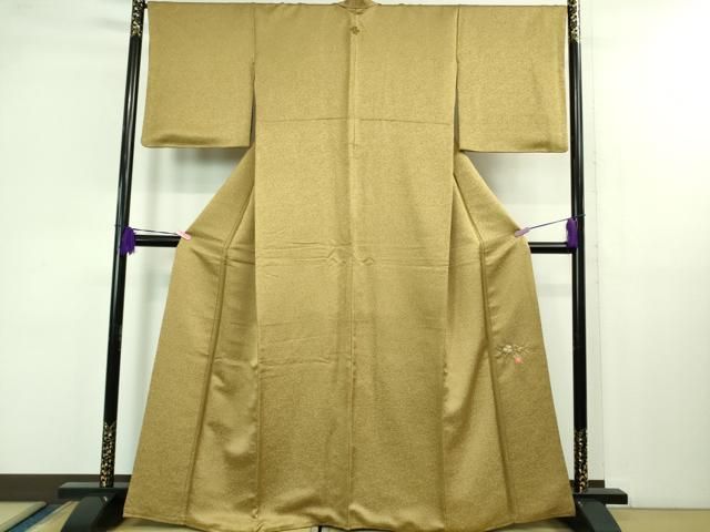 平和屋着物 上 久保田一竹 幻の辻が花 小紋 辻が花地紋 桑染色地 金通し地 kh 5