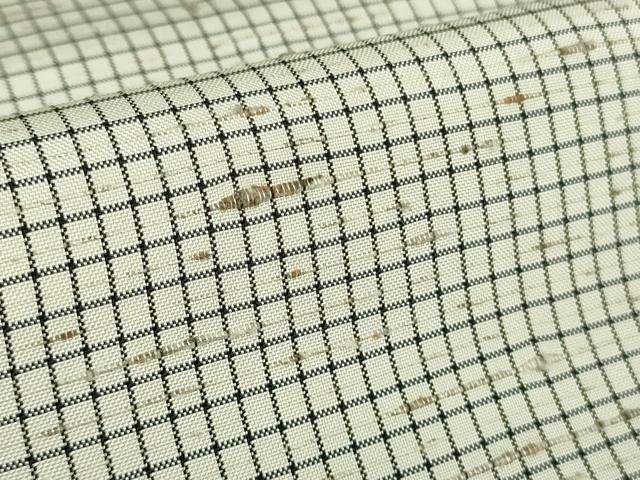  平和屋着物 上 ぜんまい紬 胴抜き仕立て 格子 kh 5 紬 着物