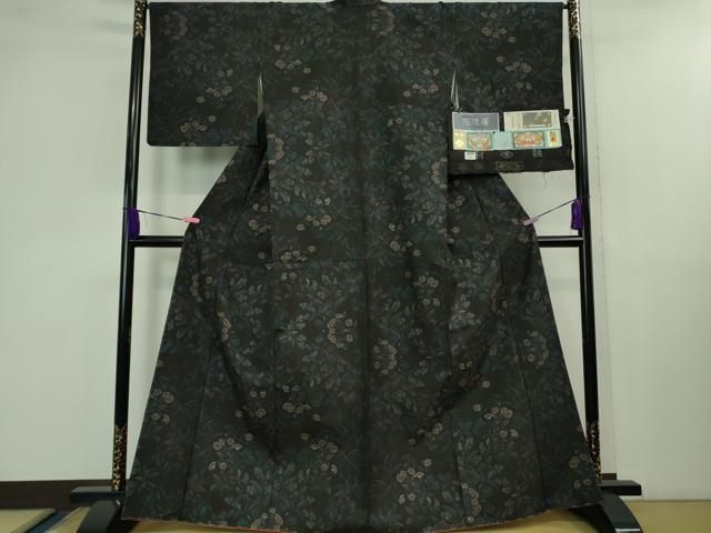 平和屋着物 上 本場大島紬 7マルキ 古代染色純泥染 花優羅 窪田織物謹製 証紙付き kh 5