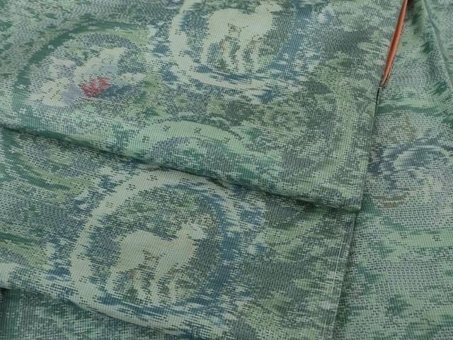 平和屋着物 上 都喜ヱ門 本場大島紬 動物蝶丸文 藤絹織物謹製 kh 5