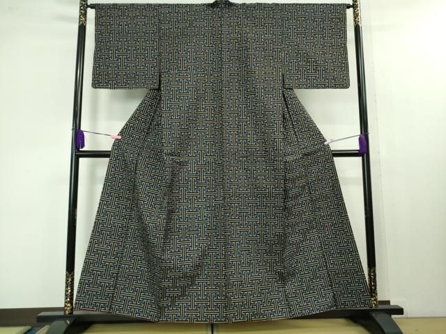 平和屋着物 本場大島紬 龍郷絣 秋名 アンサンブル 羽織セット kh 5