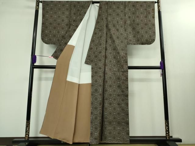  平和屋着物 本場大島紬 龍郷絣 アンサンブル 羽織セット kh 5 紬 着物