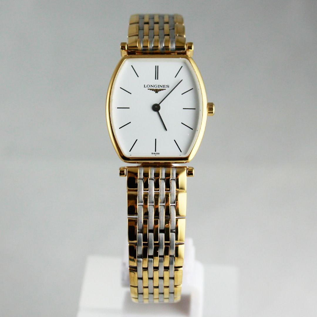 SA 126 ロンジン L 4.205.2.12.7 ラ グラン クラシック レディース 腕時計 コンビ ホワイト文字盤 ローマン クオーツ 薄型 上品 エレガント デザイン 銀座サコム堂 期間 販売