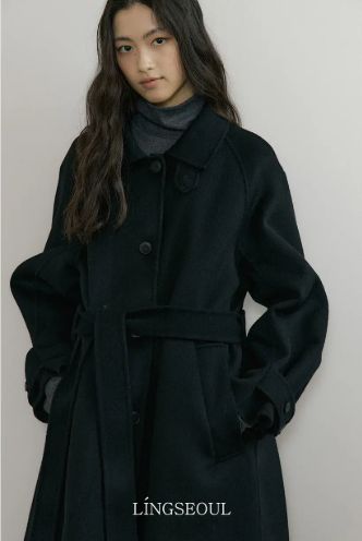 リングソウル ハンドメイド ロングコート ブラック