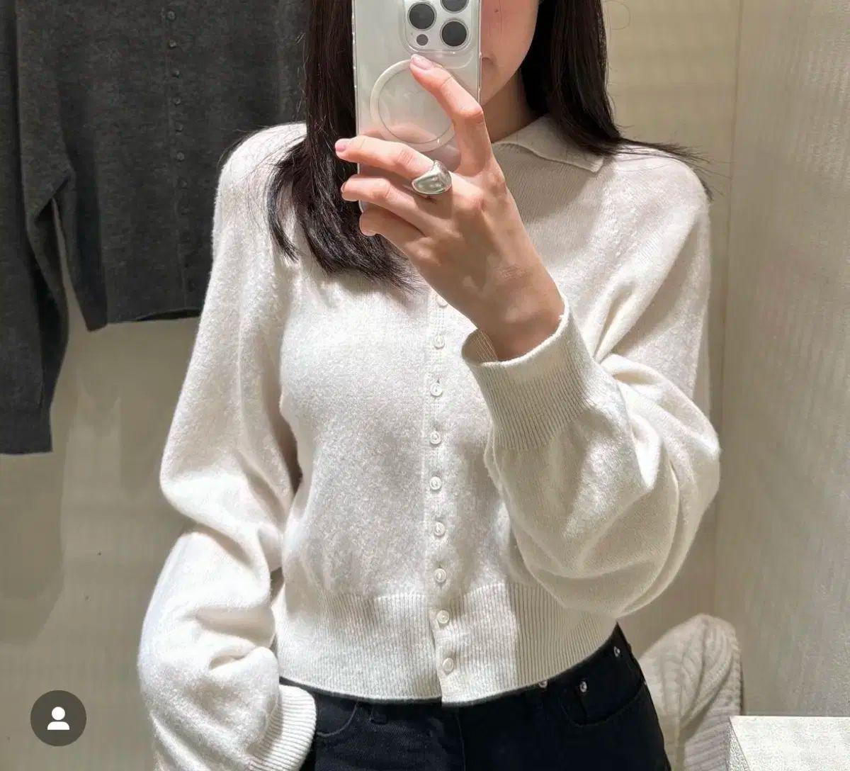 キンダーサルモン カシミア カーディガン