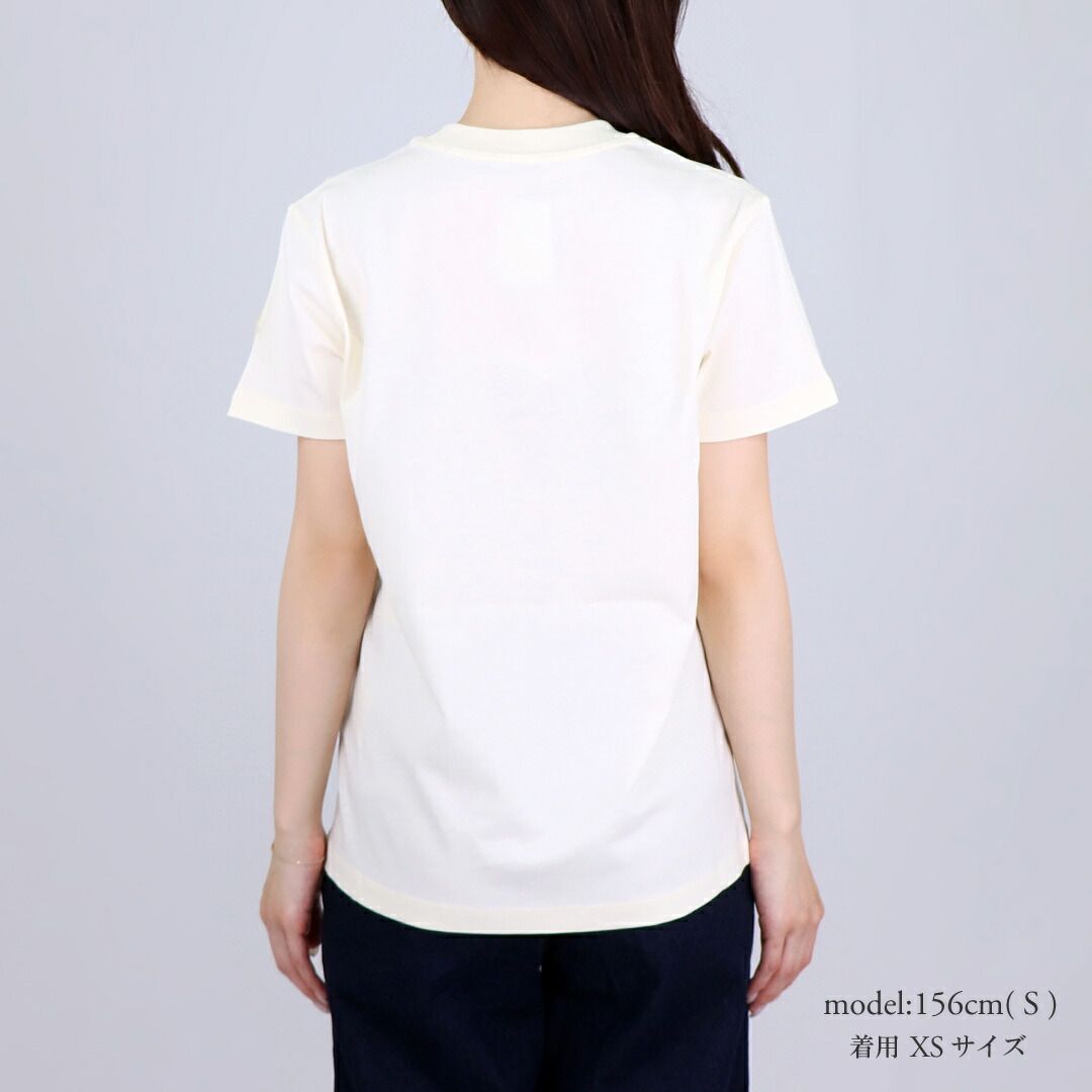 モンクレール MONCLER レディース ロゴ刺繍 Tシャツ 8C000 08 89AUO ホワイトアイボリー 037