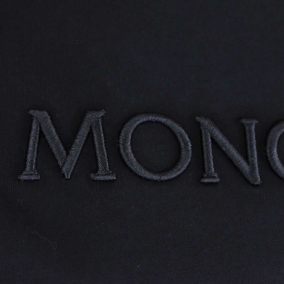  モンクレール MONCLER レディース ロゴ刺繍 Tシャツ 8 C 000 08 89 AUO ブラック 999 半袖(Tシャツ) Tシャツ カットソー