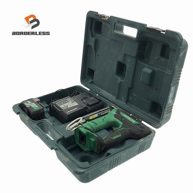 品 HiKOKI ハイコーキ 18V 35mm コードレスピン釘打機 NP18DSAL バッテリー1個 充電器 ケース付き ピンタッカ ピンネイラ117935