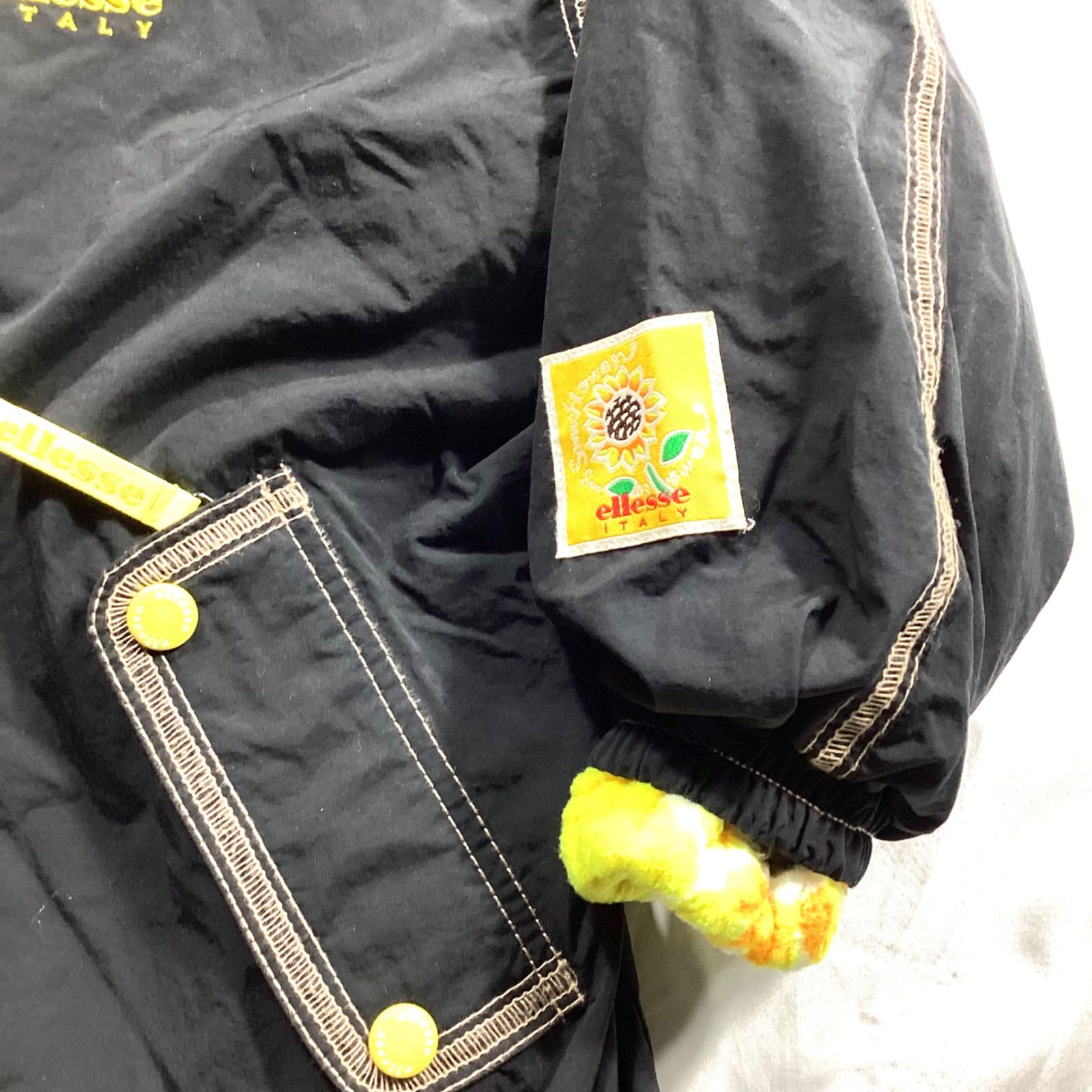 ellesse エレッセ スキーウェア ジャケット 希少 ひまわり ブラック