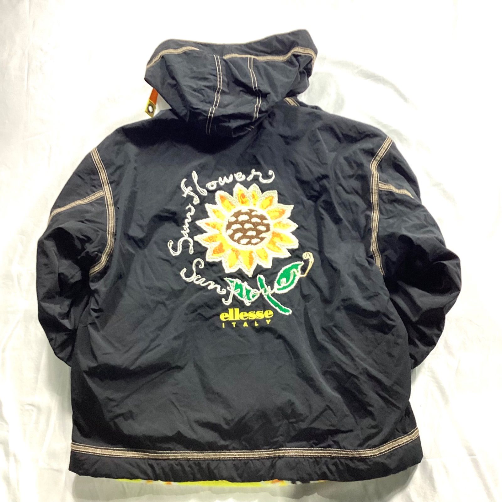 ellesse エレッセ スキーウェア ジャケット 希少 ひまわり ブラック
