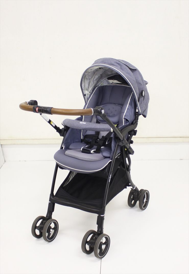 ラクーナ ビッテ クッション アニマーレ ブルーアットル BL 2107606 アップリカ製ベビーカー 生後1ヶ月～ クリーニング済み