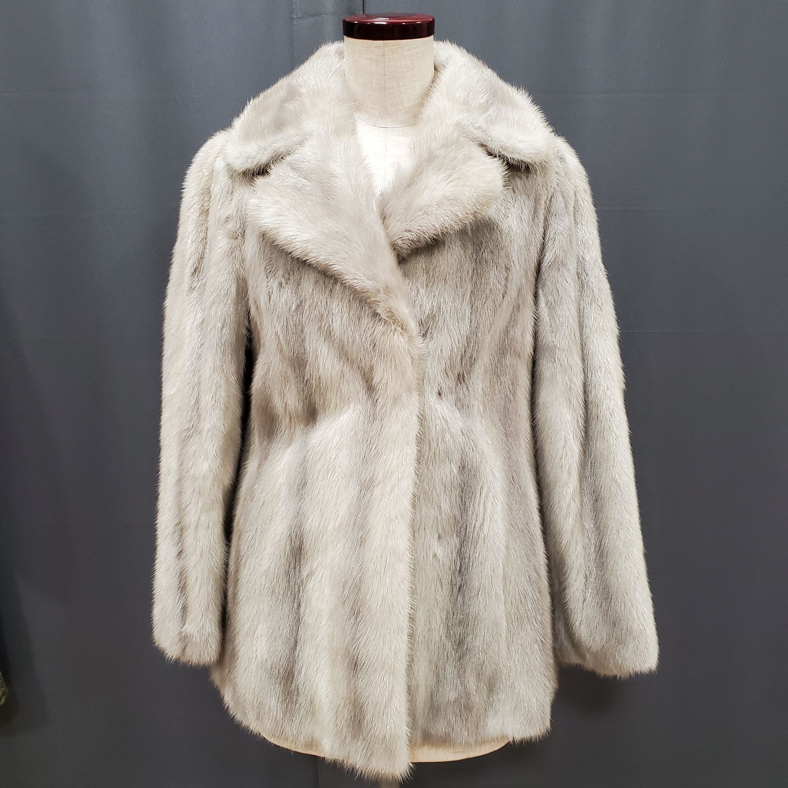 EL6 ミンクジェム Minkgem ミンクファー 毛皮 ショート コート グレー ユニセックス MK11213