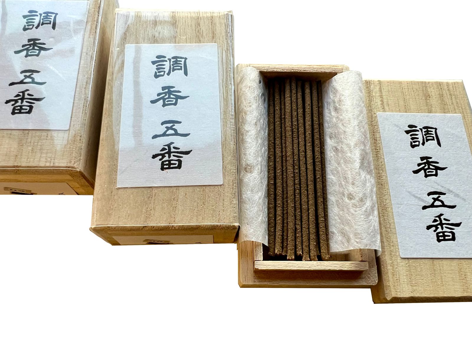 みのり苑 お香 調香五番 ミニ寸 桐箱入り 3個セット