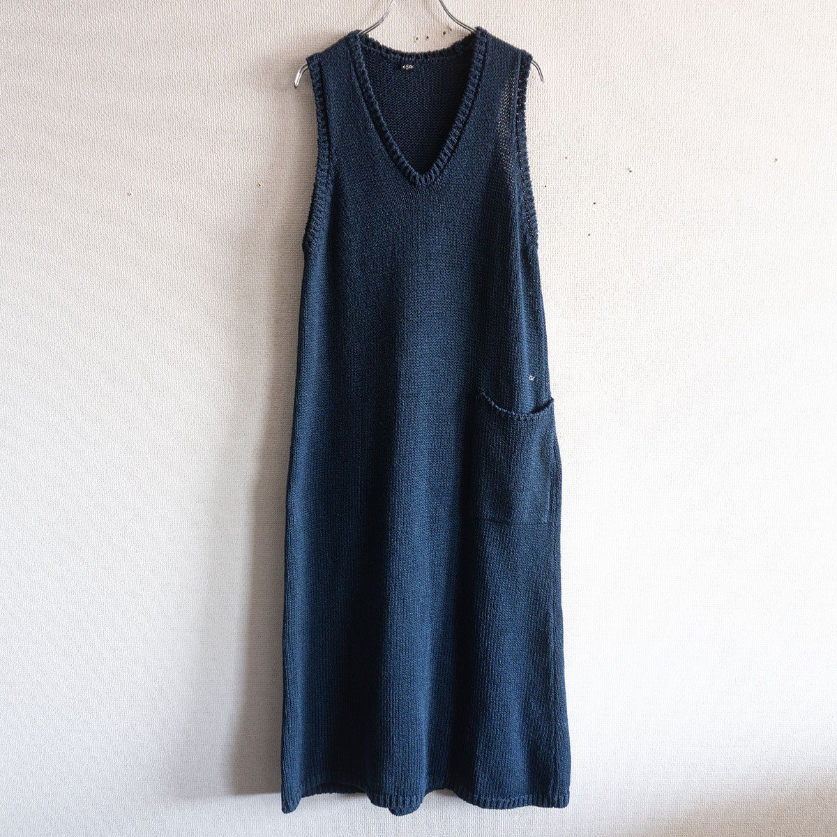 45R ノースリ インディゴ ニット ワンピース フォーティーファイブ 45rpm 25110080