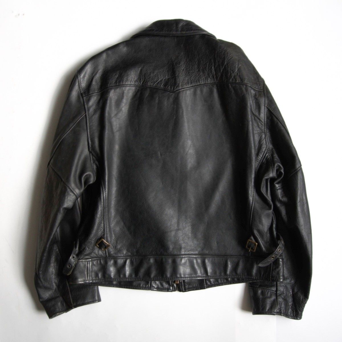 ビッグサイズ SCHOTT 637 シングルライダースジャケット 44 襟 レザー アメリカ製 ショット 25101264