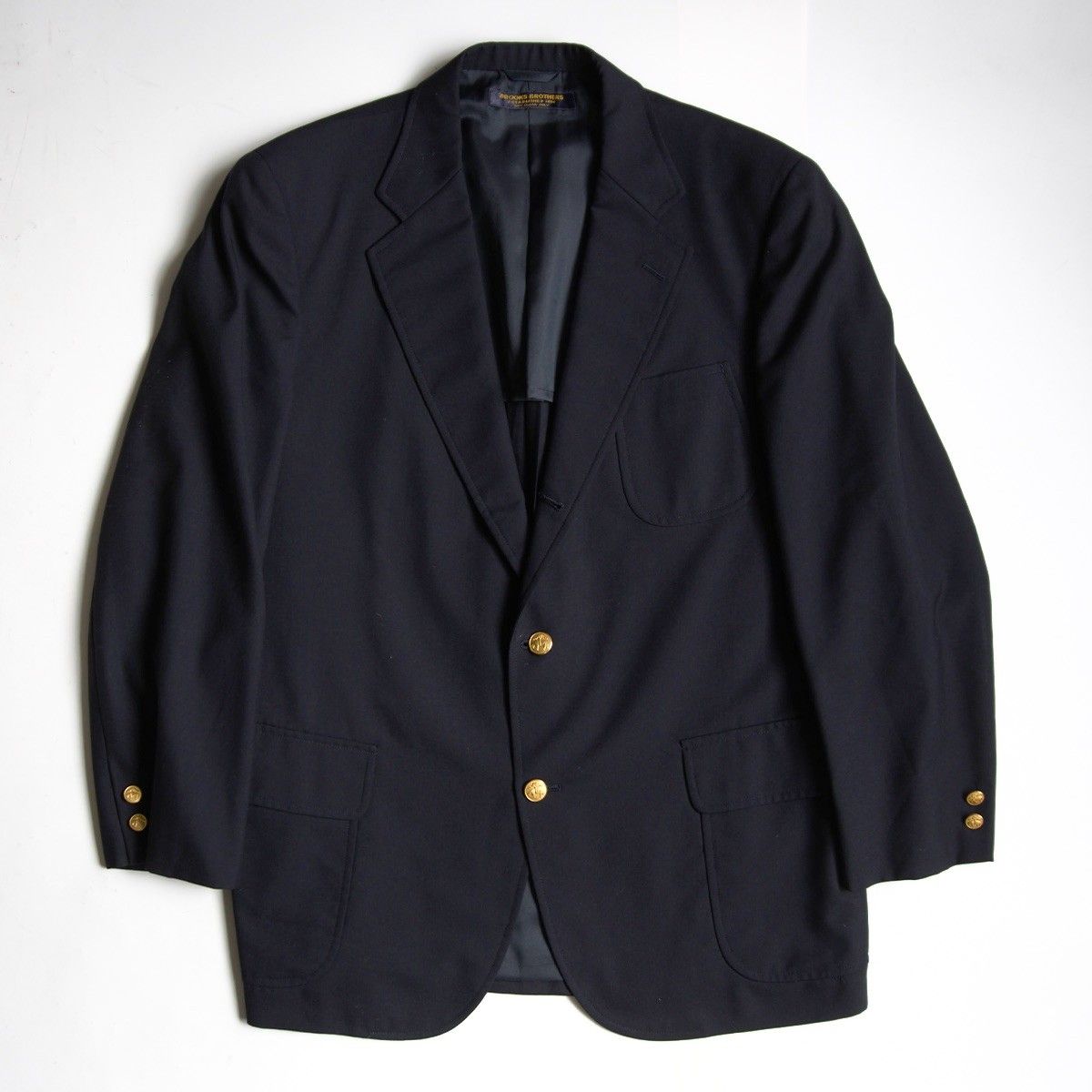 最高級品】BROOKS BROTHERS【テーラードジャケット /紺ブレ】AB7 金