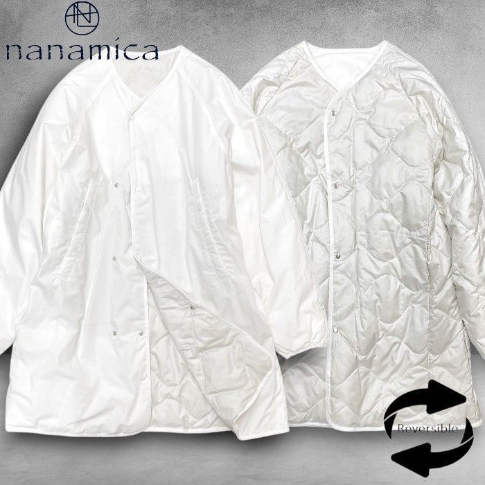 nanamica ナナミカ Reversible Down Coat リバーシブル ノーカラー 