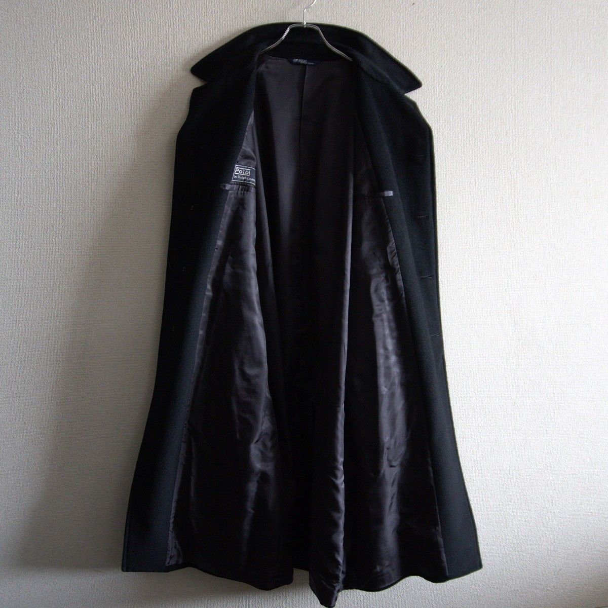 美品】POLO RALPH LAUREN 【ステンカラー コート】ブラック ウール