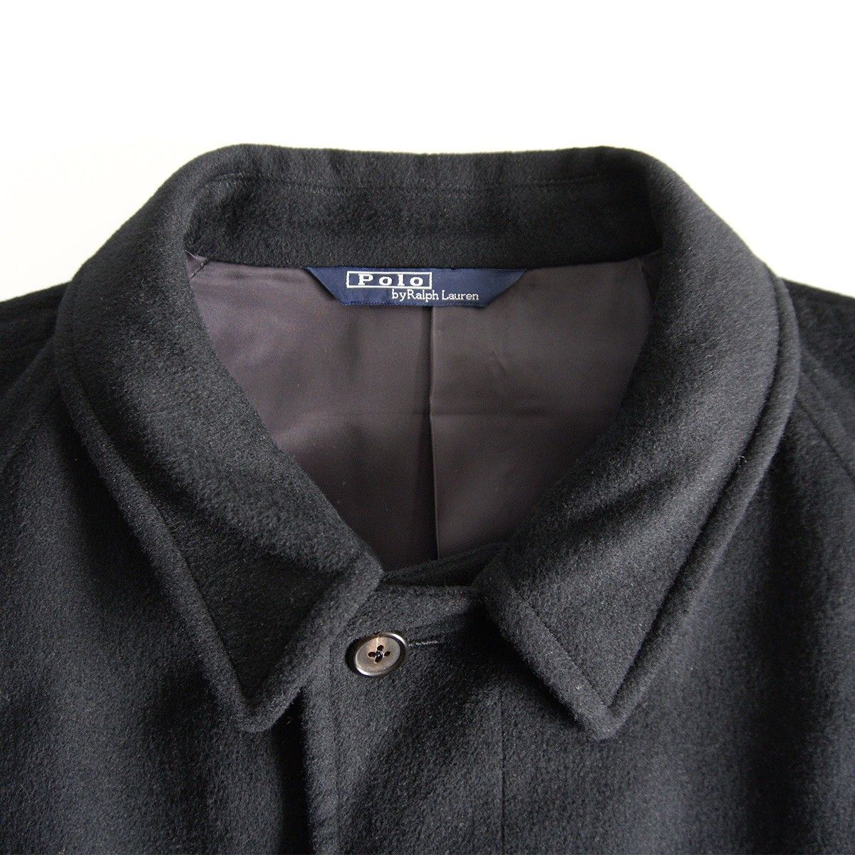 美品】POLO RALPH LAUREN 【ステンカラー コート】ブラック ウール