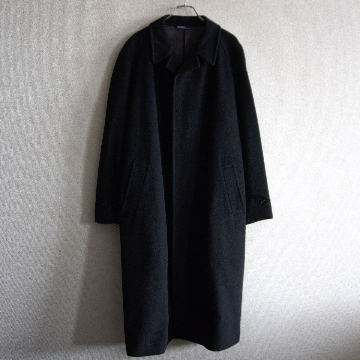 美品 ポロバイラルフローレン ステンカラーコート ロング丈