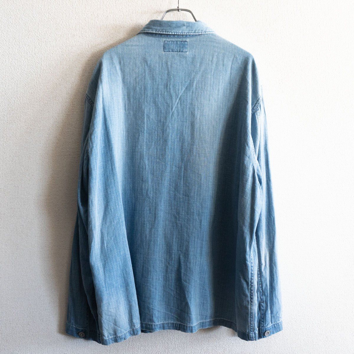 RRL INDIGO HBT ARMY COVERALL L インディゴ ヘリンボーン カバーオール ジャケット ダブルアールエル 25110133