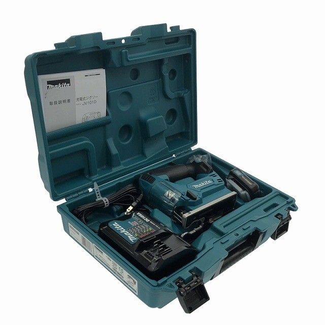 makita マキタ 10.8V 充電式ジグソー JV101DSH 青 ブルー バッテリー1個 1.5Ah 充電器 パーツ ケース117966