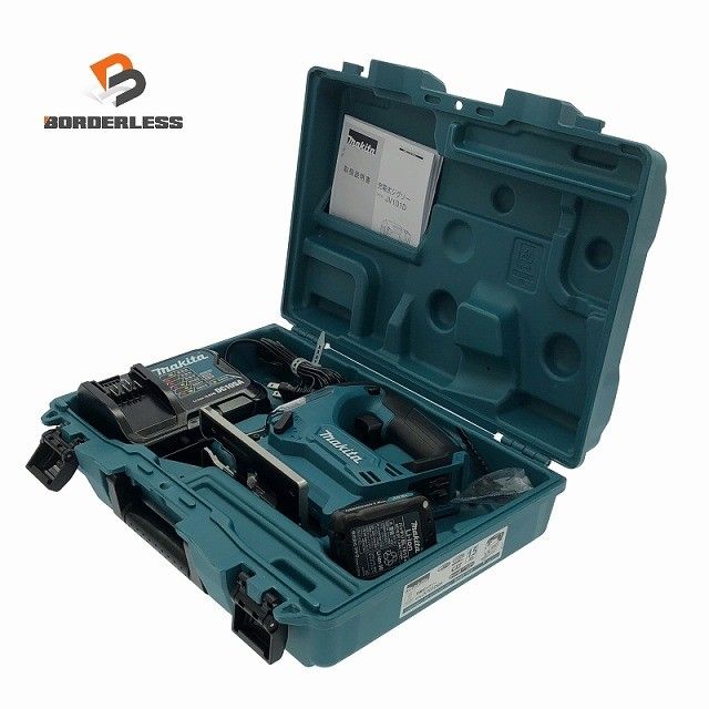 makita マキタ 10.8V 充電式ジグソー JV101DSH 青 ブルー バッテリー1個 1.5Ah 充電器 パーツ ケース117966