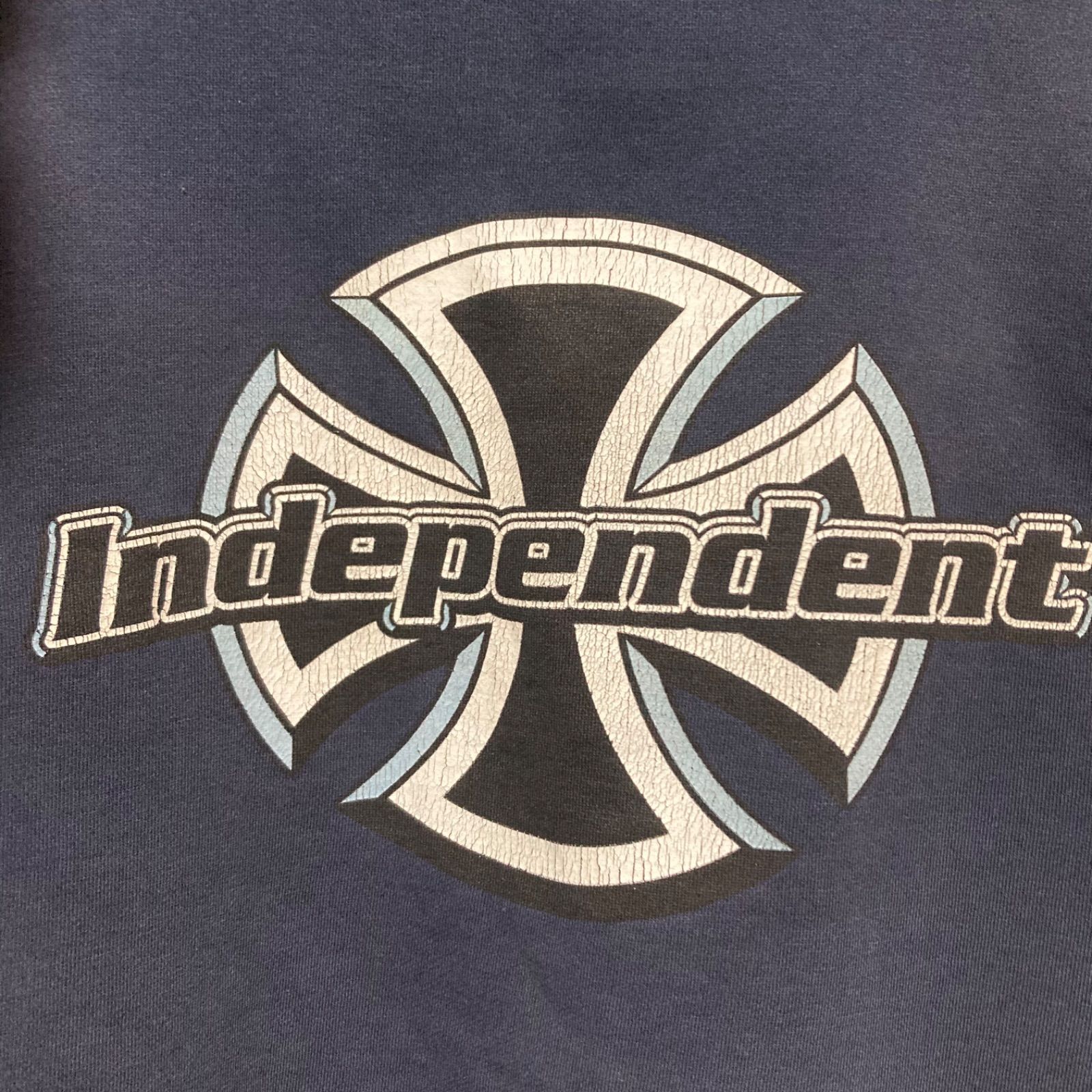 INDEPENDENT パーカー NAVY インディペンデント アイアンクロス 