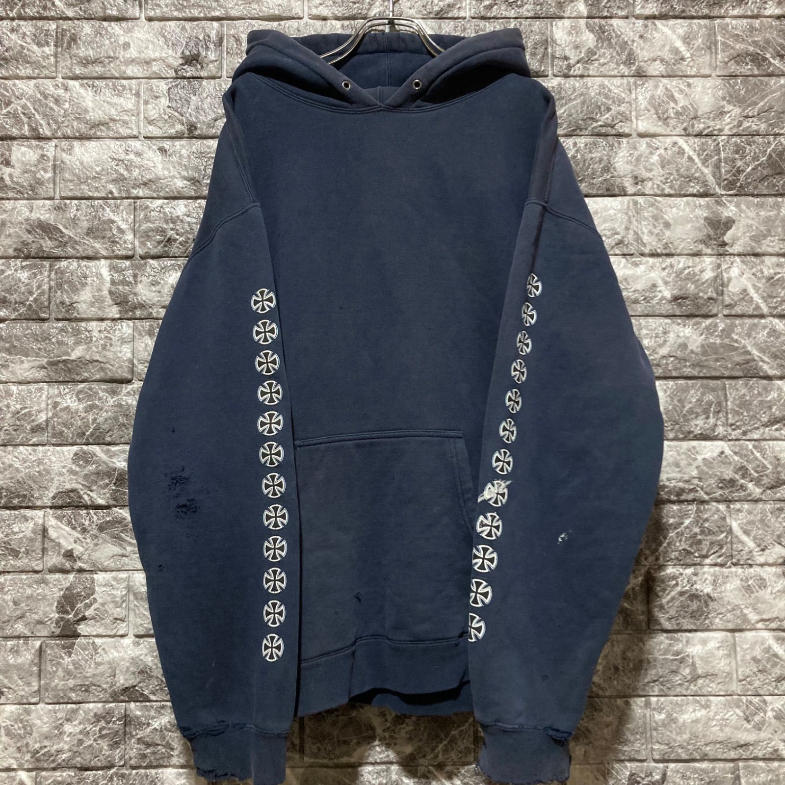 INDEPENDENT パーカー NAVY インディペンデント アイアンクロス