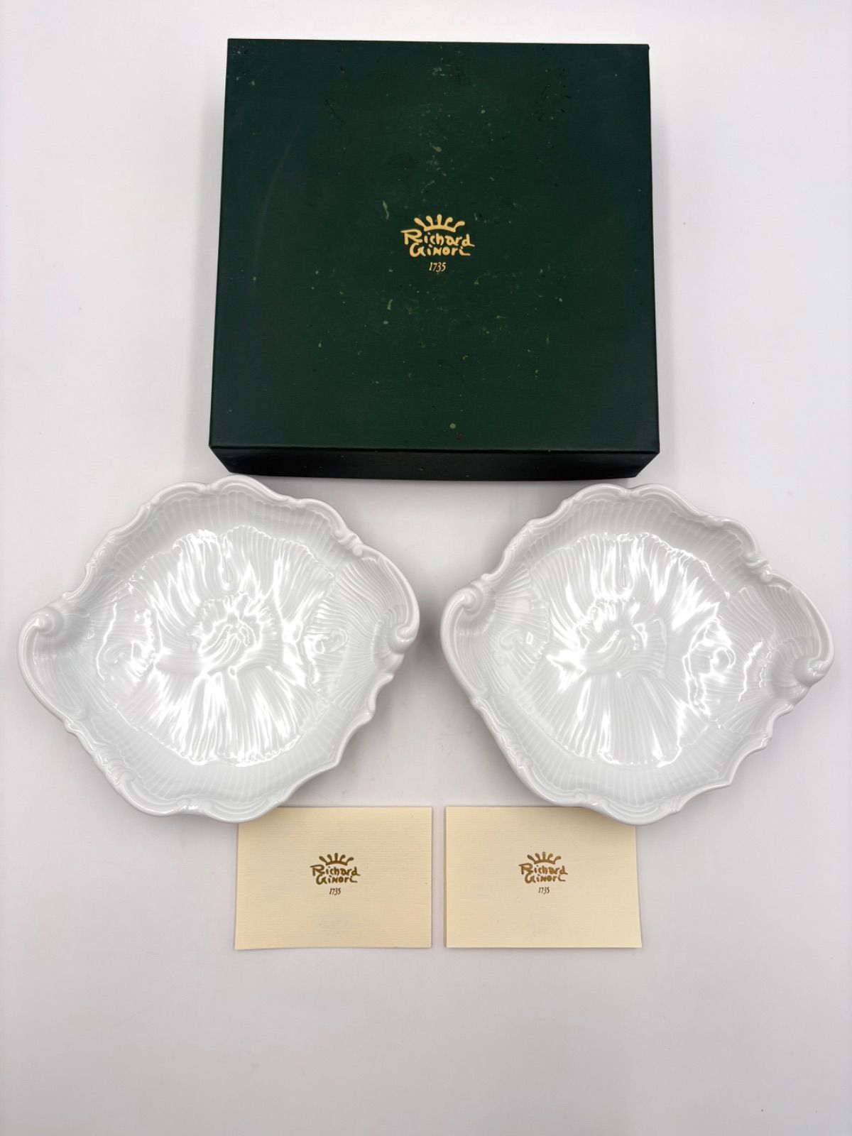 未使用保管品　リチャードジノリ ベッキオホワイト　プレート　2枚セット　箱付 未使用保管品 Richard Ginori リチャードジノリ ベッキオホワイト