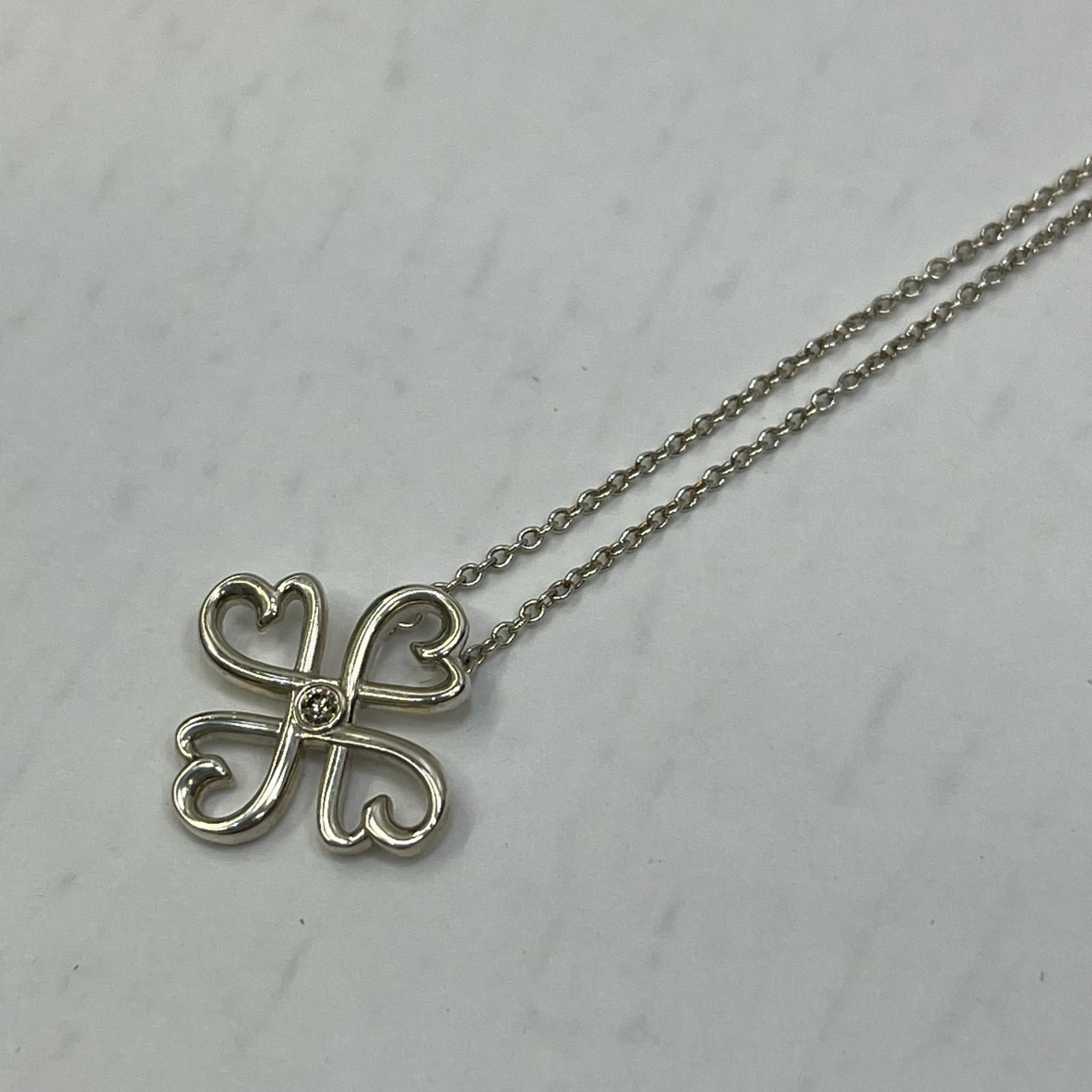 加古川店 Tiffany-co ティファニー ネックレス ラビングハートクローバー 135