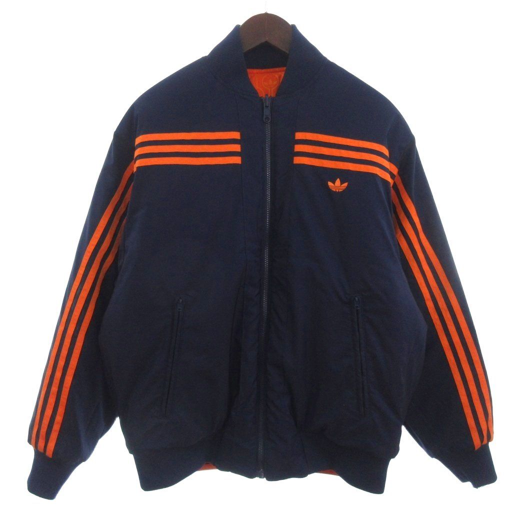 アディダスオリジナルス adidas originals リバーシブル オーバーサイズ ボンバージャケット JN7657 ネイビー オレンジ M